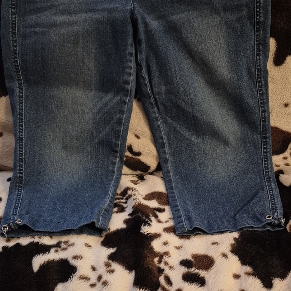 J. Jill Blue Cropped Ankle Jeans Medium-Dark Wash - Picture 5 of 12